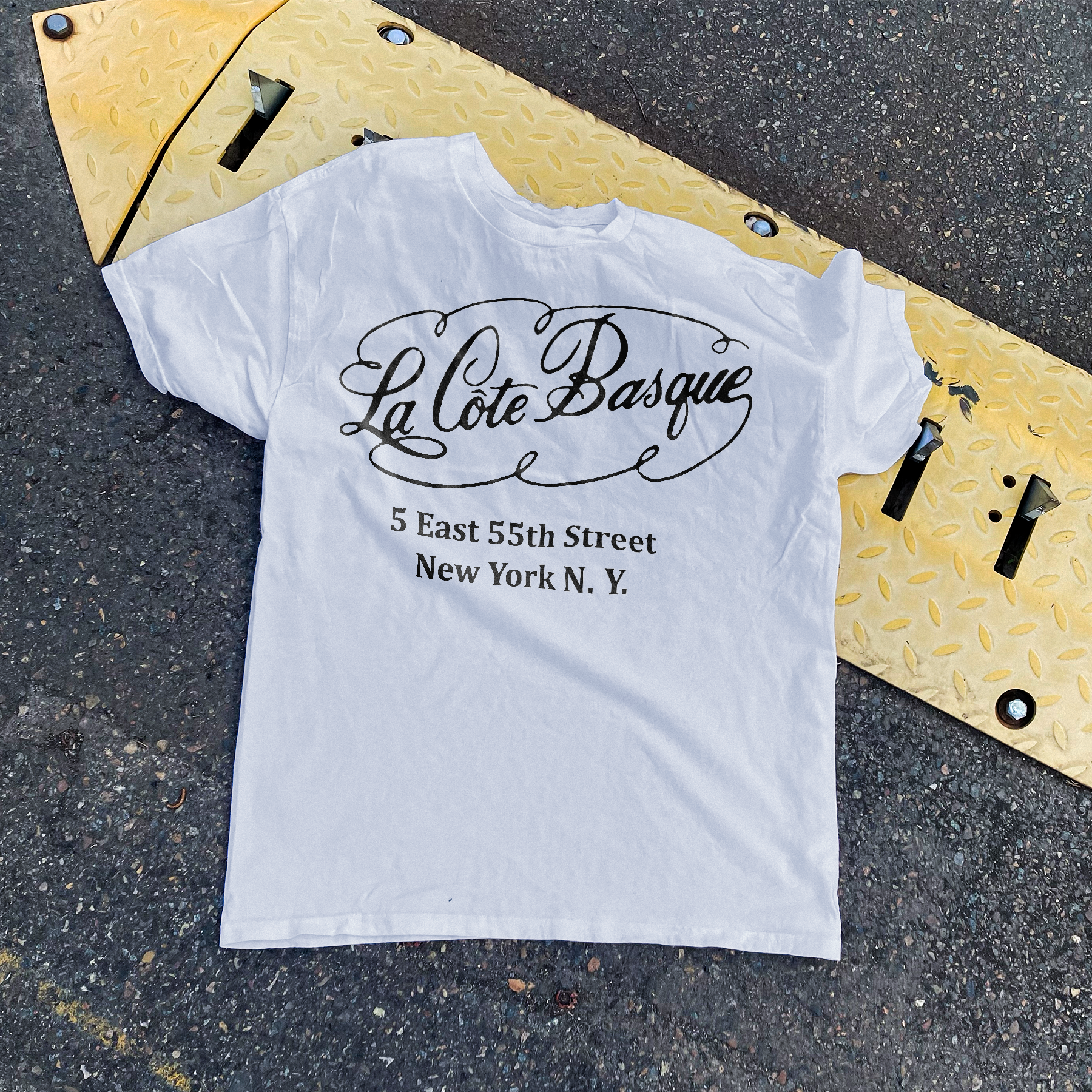 La Cote Basque New York White Washed Tee – Lost & Found La Cote Basque New York White Washed Tee – Lost & Found