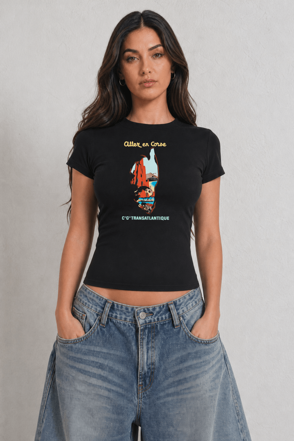 Corsica Womens Black Tee