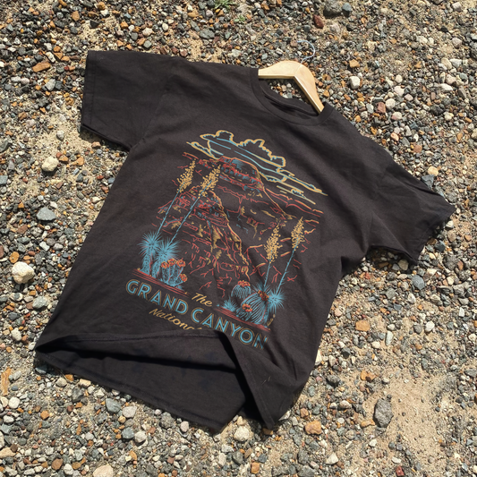 Grand Canyon National Park Washed Black Tee