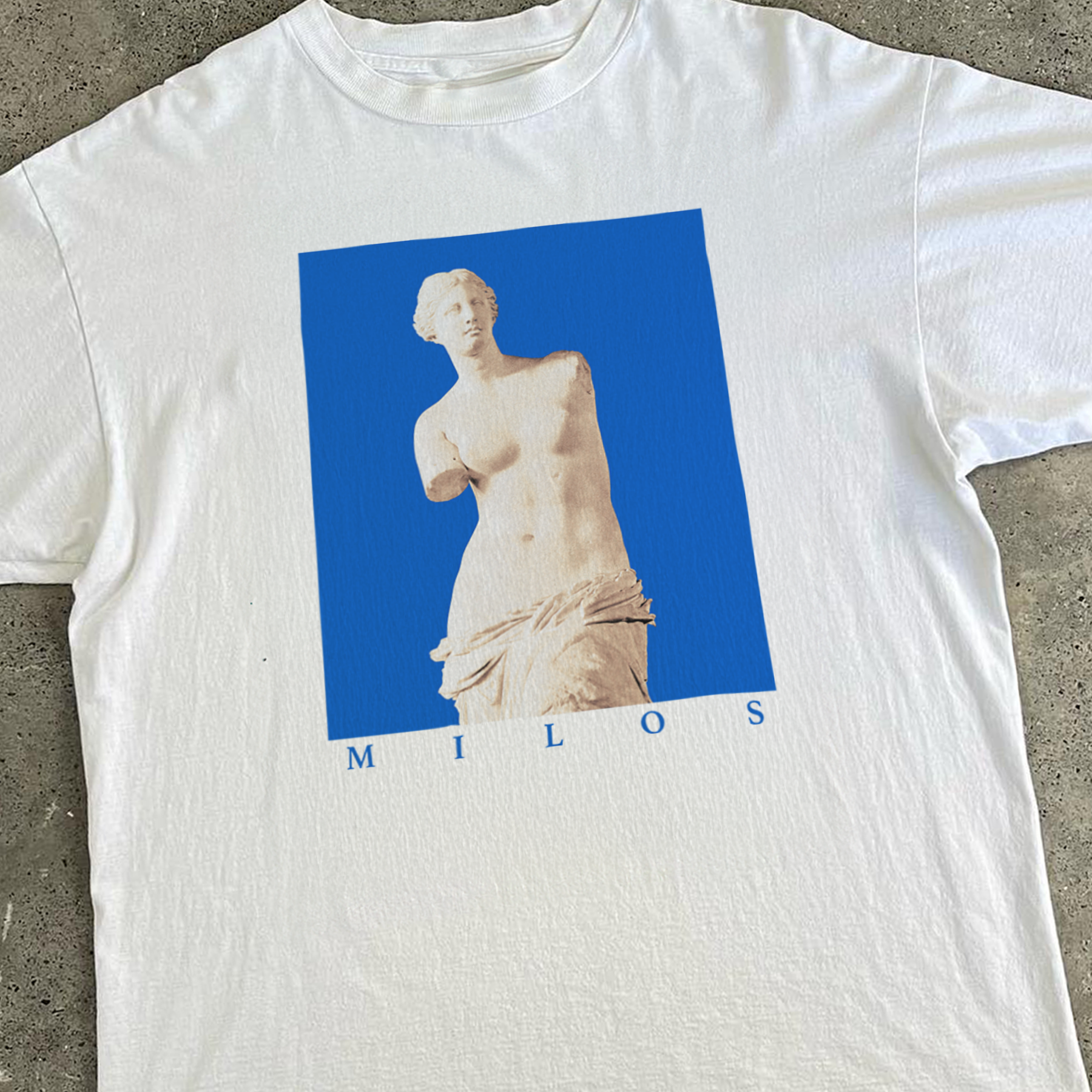 Milos 'Venus' Vintage Washed White Tee