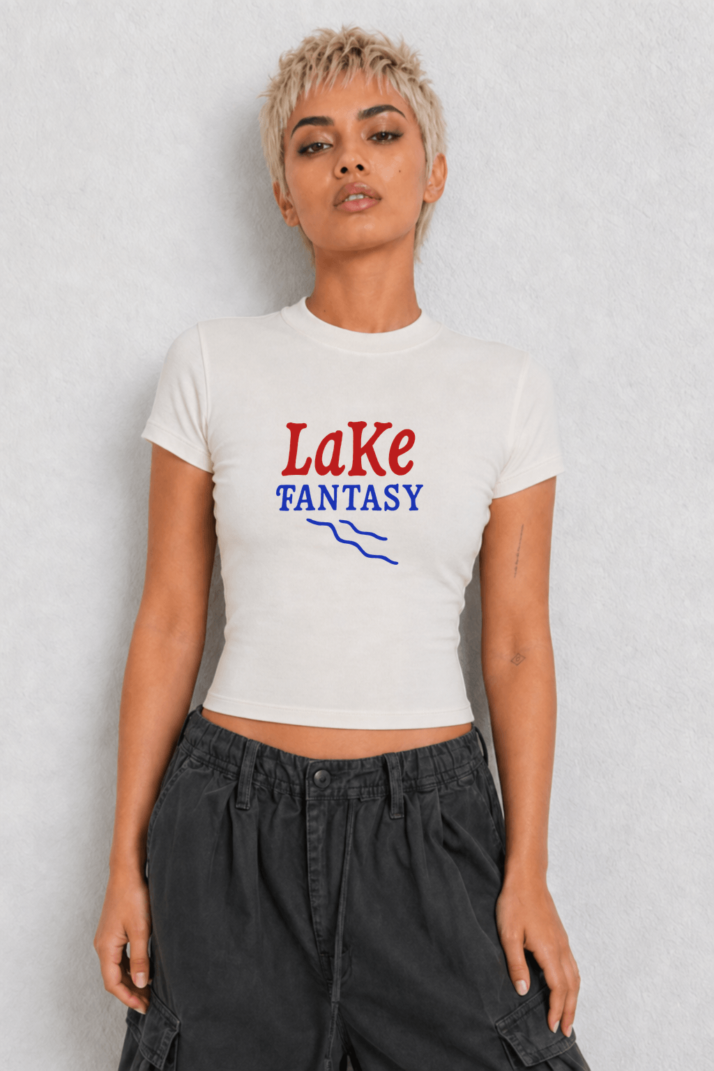 Lake Fantasy' White Womens White Tee