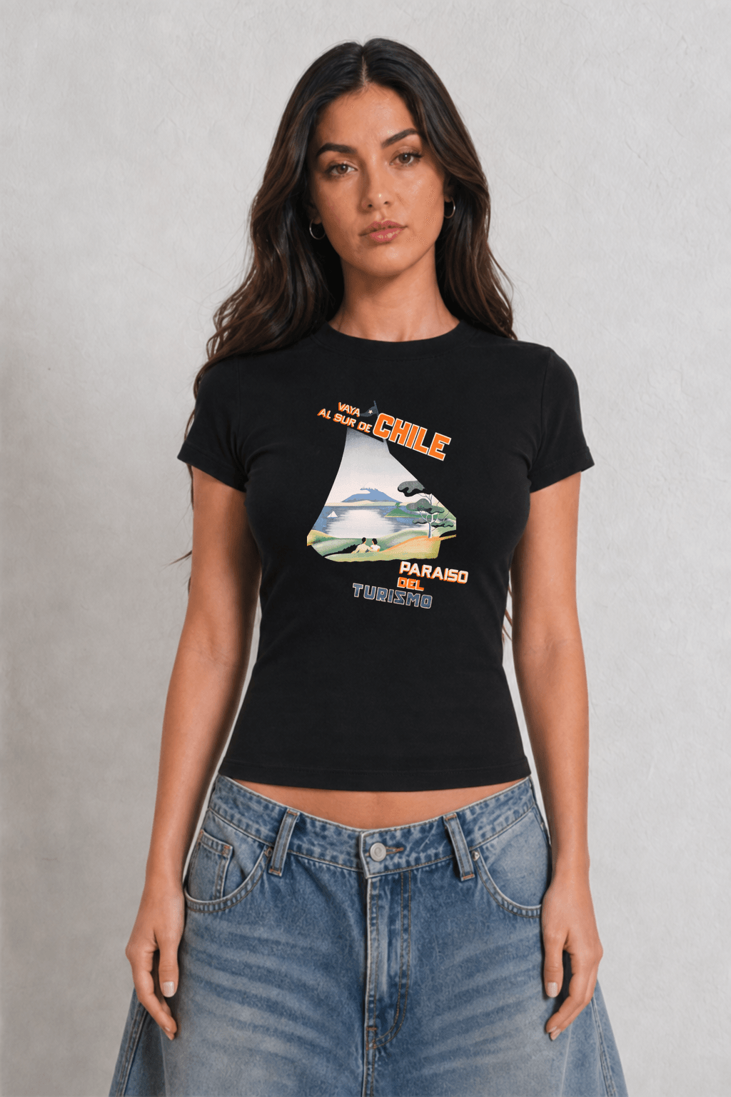 Chile Womens Black Tee