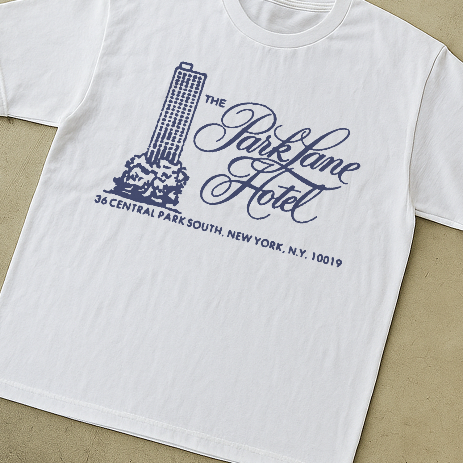 NYC 'PARK LANE HOTEL' BLACK T-SHIRT