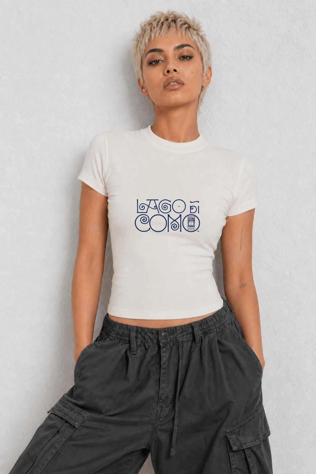 Beautiful 'Lake Como' Womens White Tee