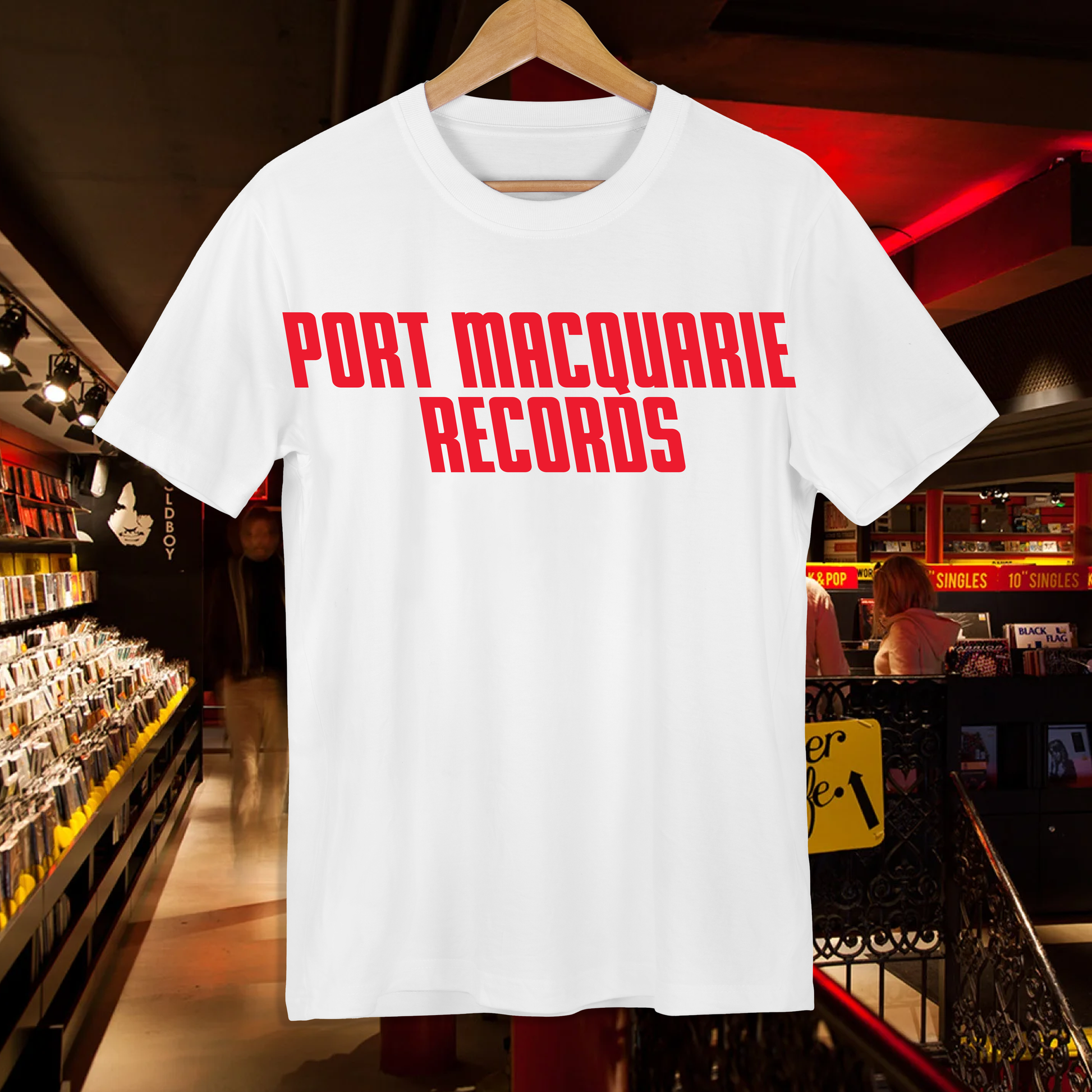 Port Macquarie Records White Tee