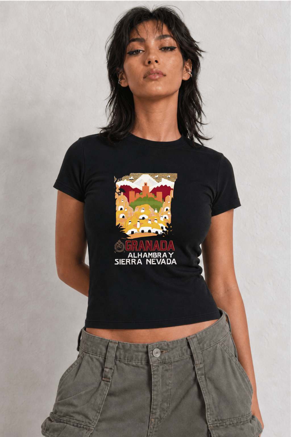Granada Womens Black Tee
