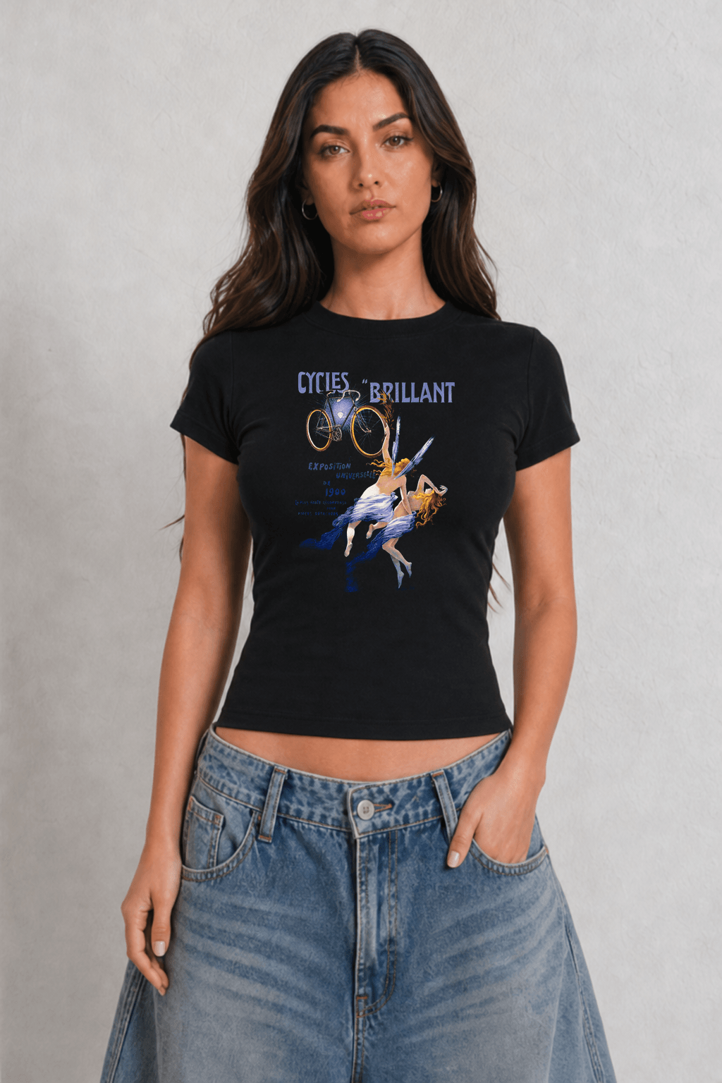 1900 Cycle Expo Womens Black Tee