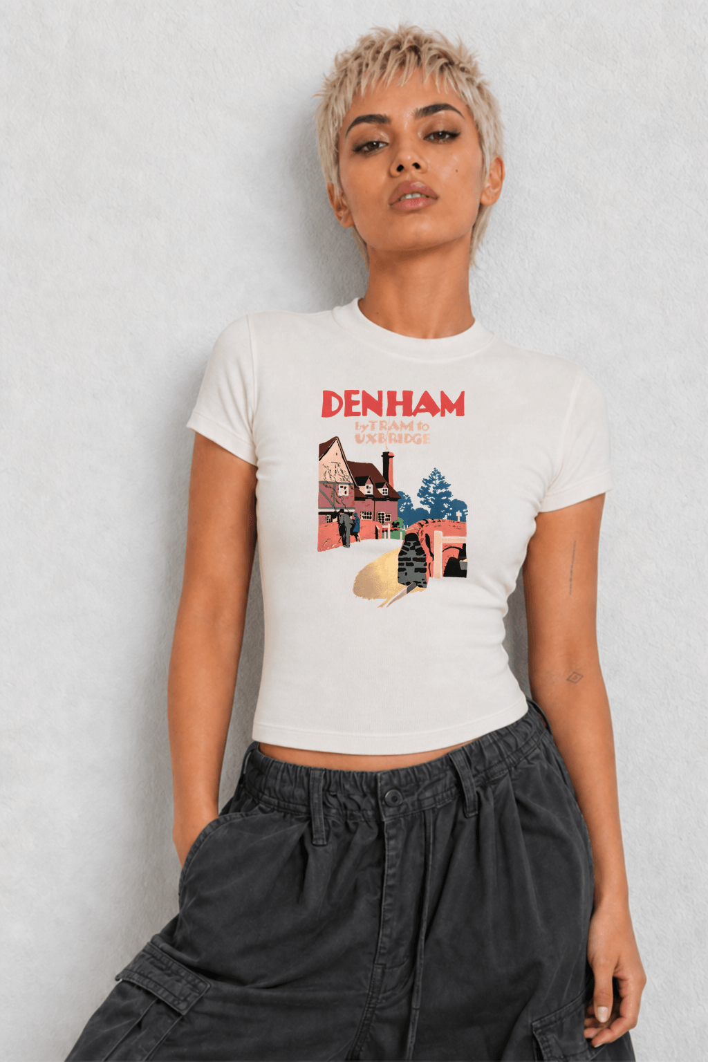 Denham Womens White Tee