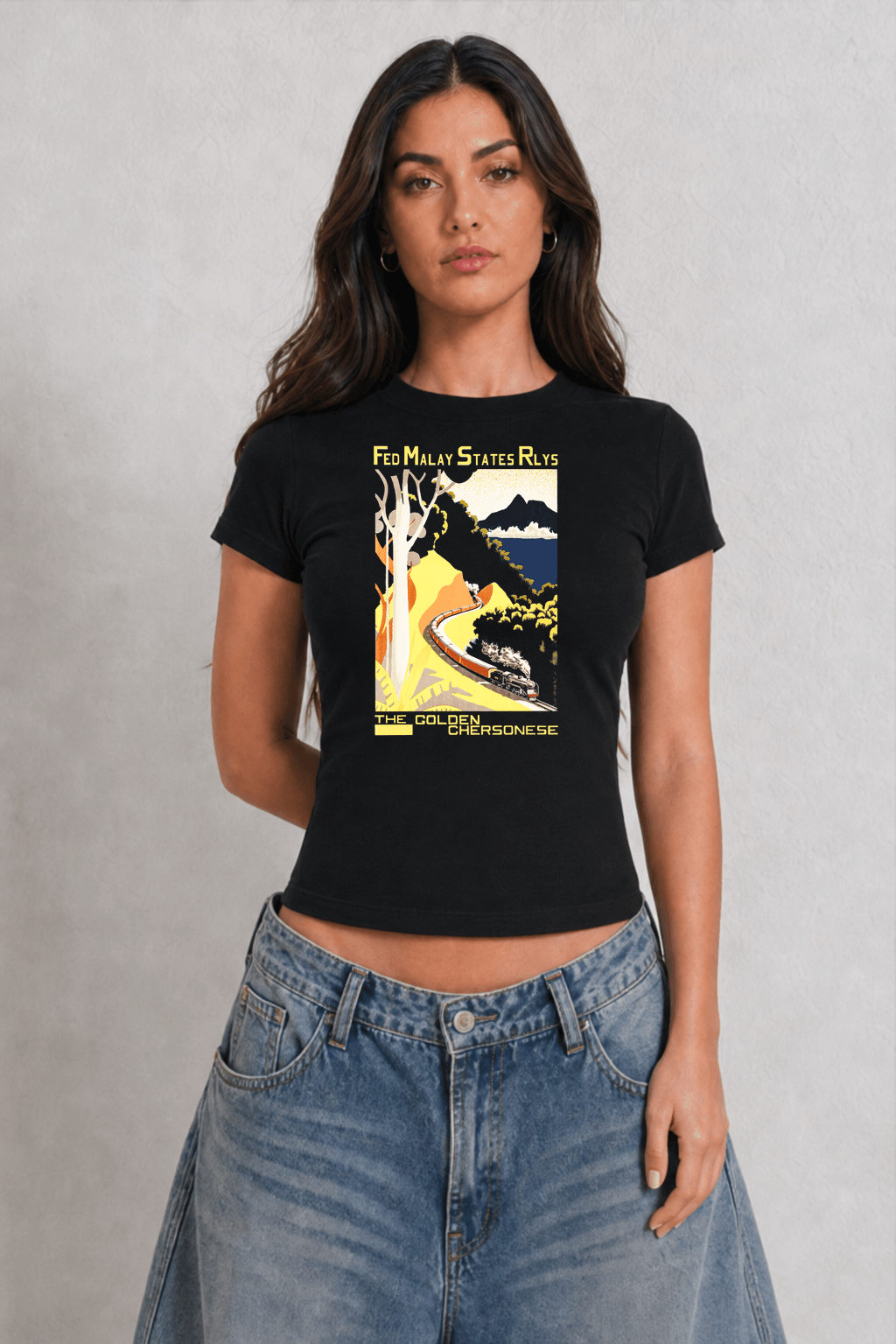 The Golden Chersonese Womens Black Tee