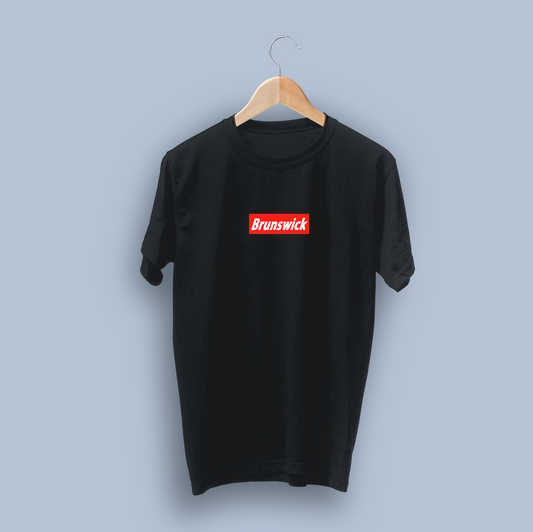 Brunswick Box Logo Black Tee