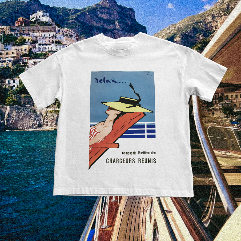 Maritime Relax Vintage White Tee