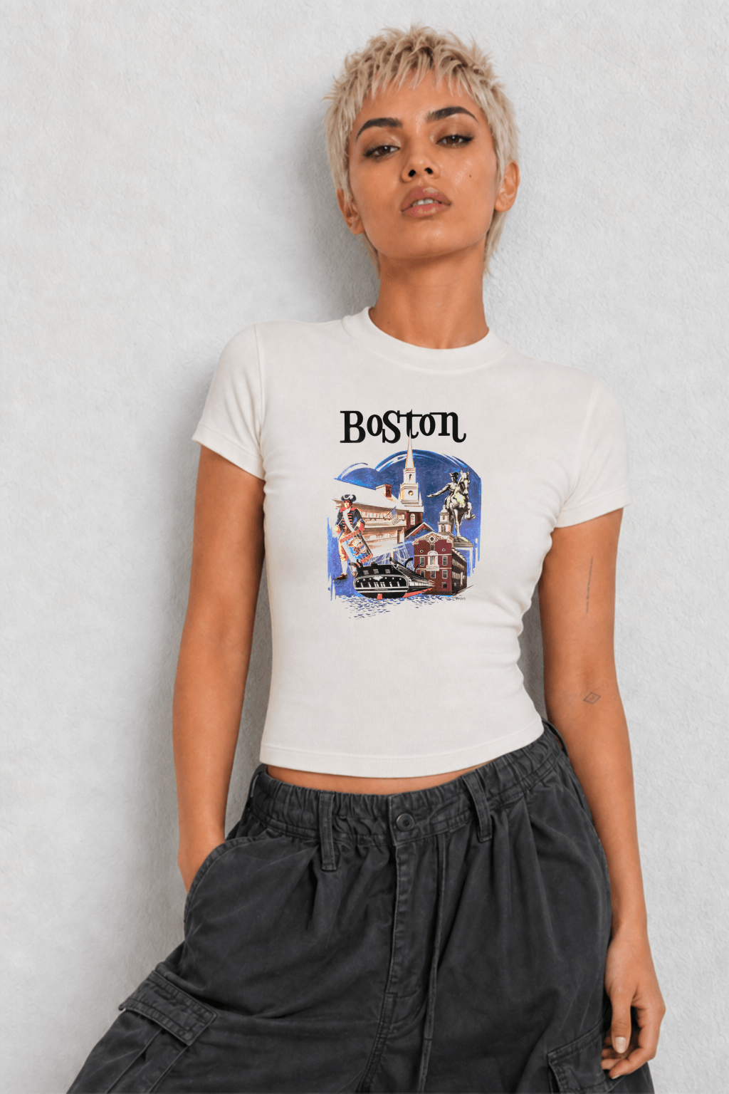 Boston Womens White Tee