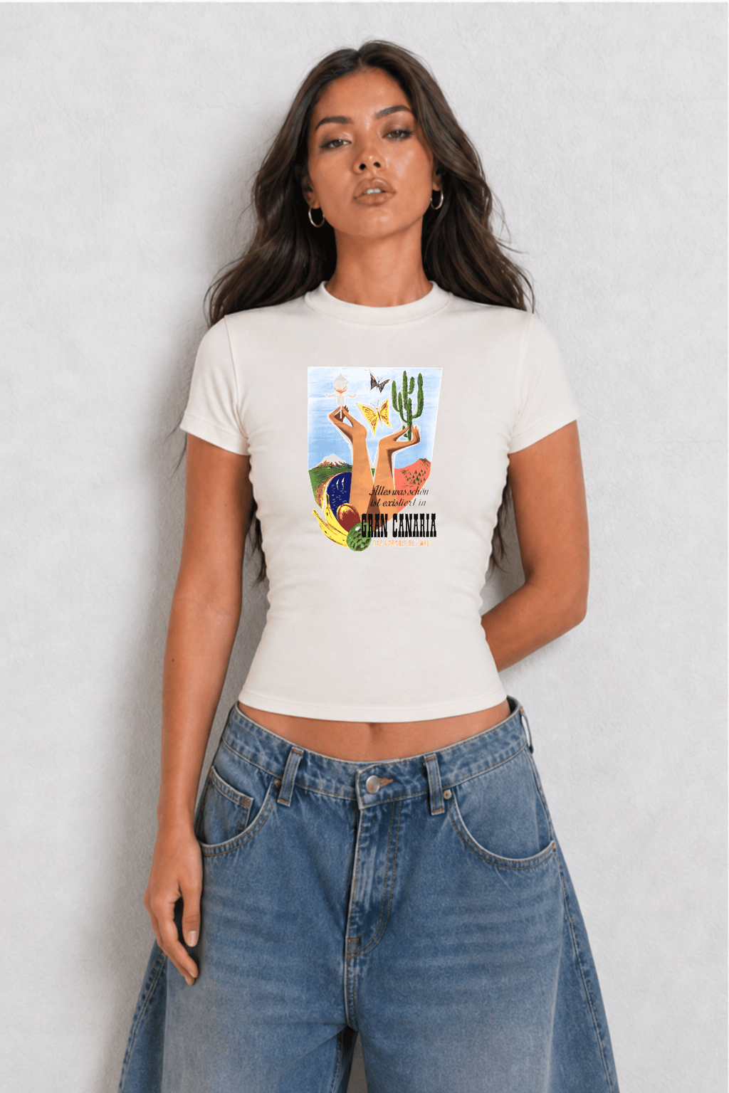 Gran Canaria Womens White Tee