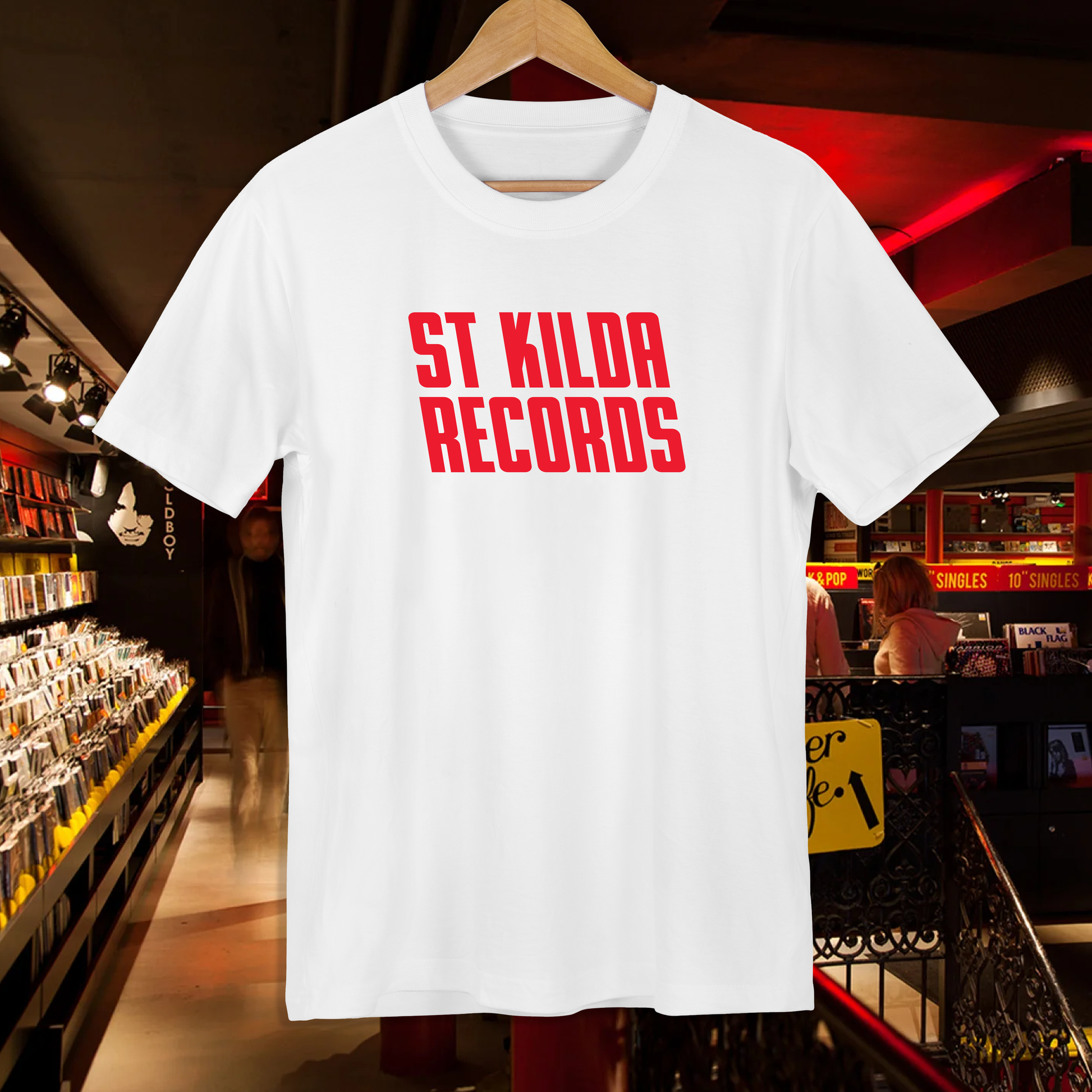 St Kilda Records White Tee