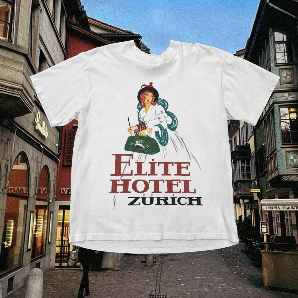 Elite Hotel Zurich Vintage White Tee