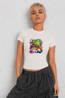 Hawaii Trippy Womens White Tee