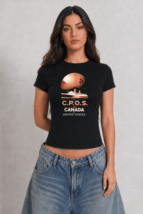 C.P.O.S. Womens Black Tee