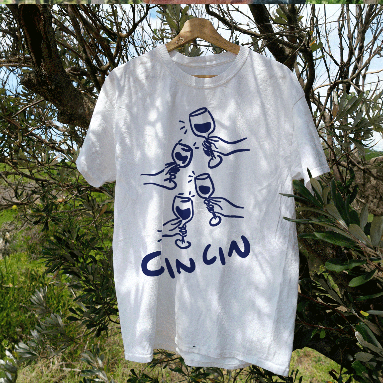 Cin Cin White Washed Tee