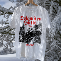 Dolomiten Hut East Tirol Austria Washed White Tee