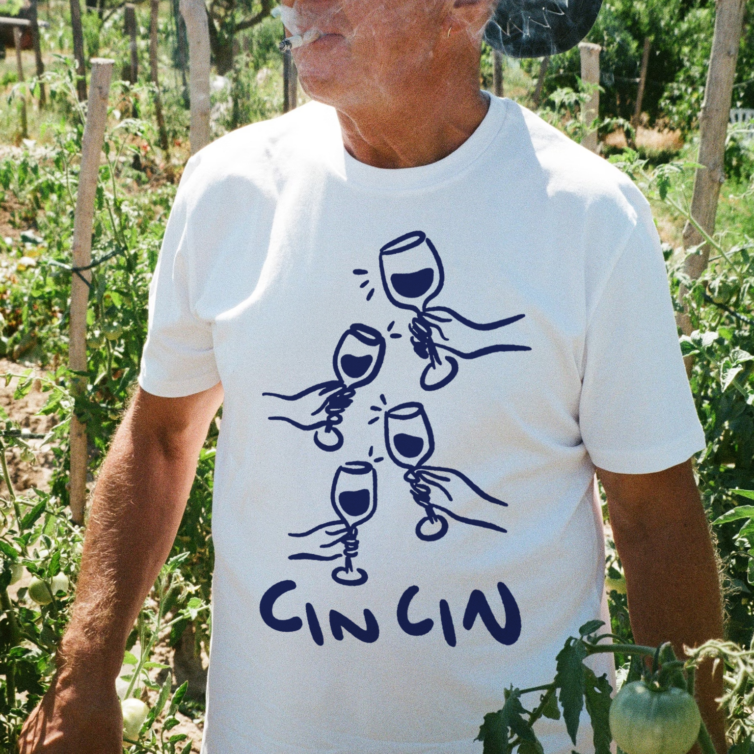 Cin Cin White Washed Tee