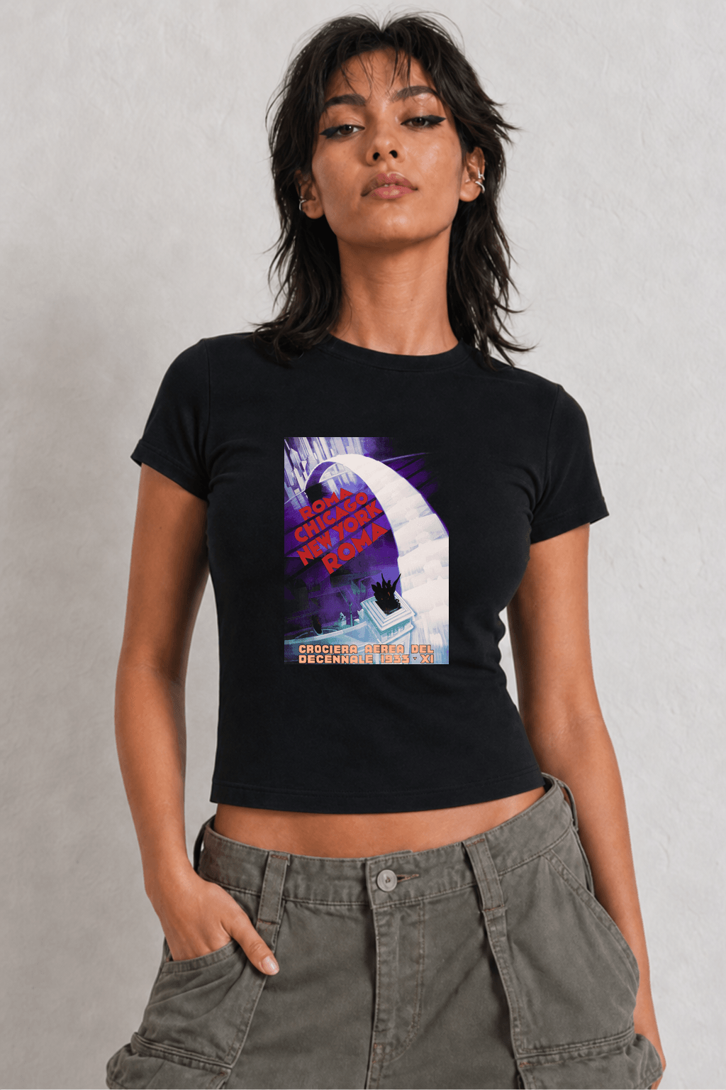 Crociera Womens Black Tee