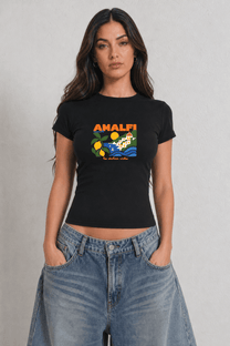 Amalfi Coast Womens Black Tee