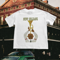 New Orleans Vintage White Tee