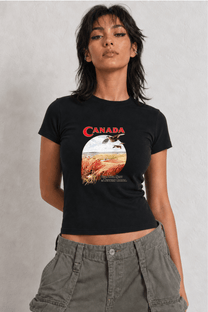Canada Birds Womens Black Tee