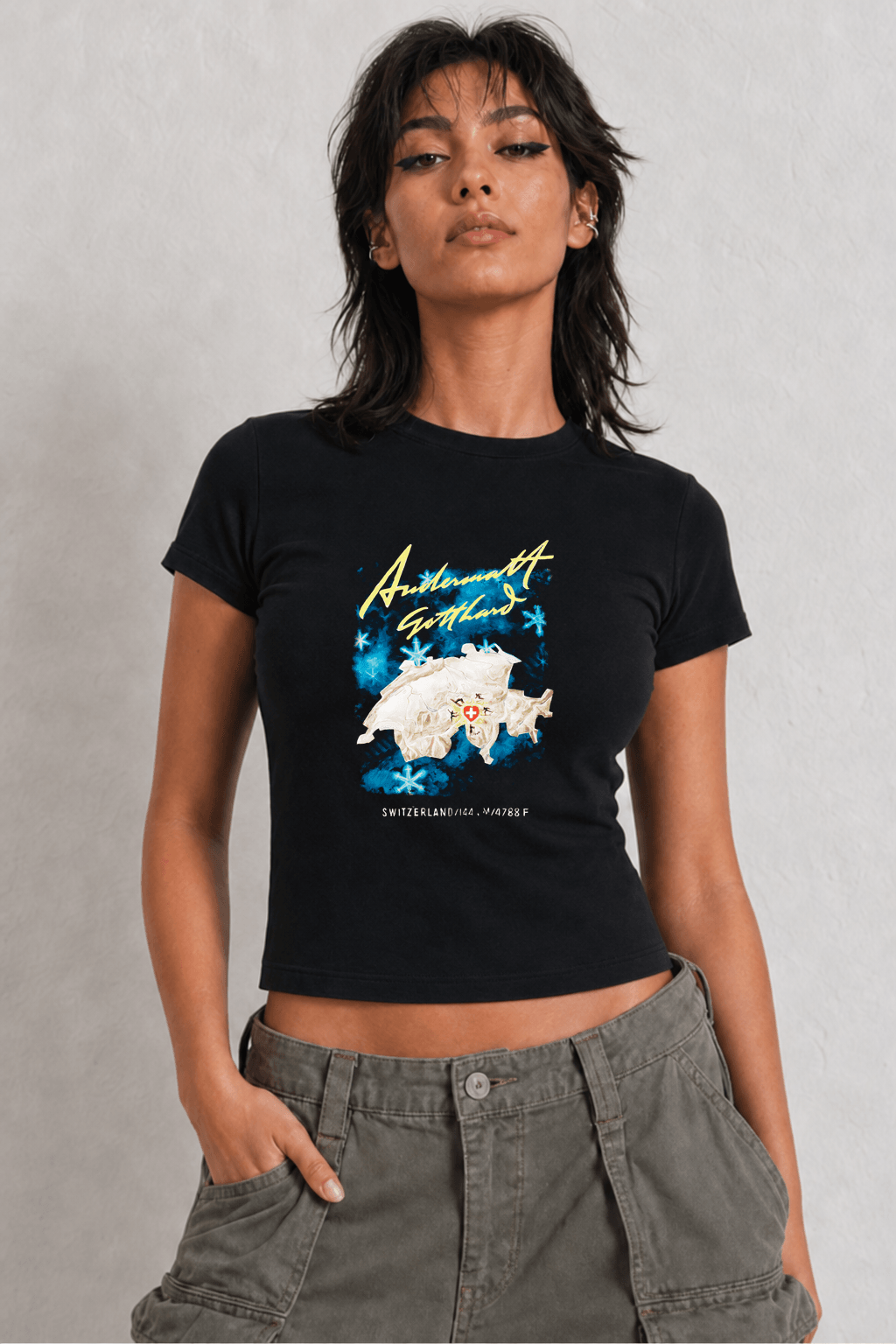Andermatt Womens Black Tee