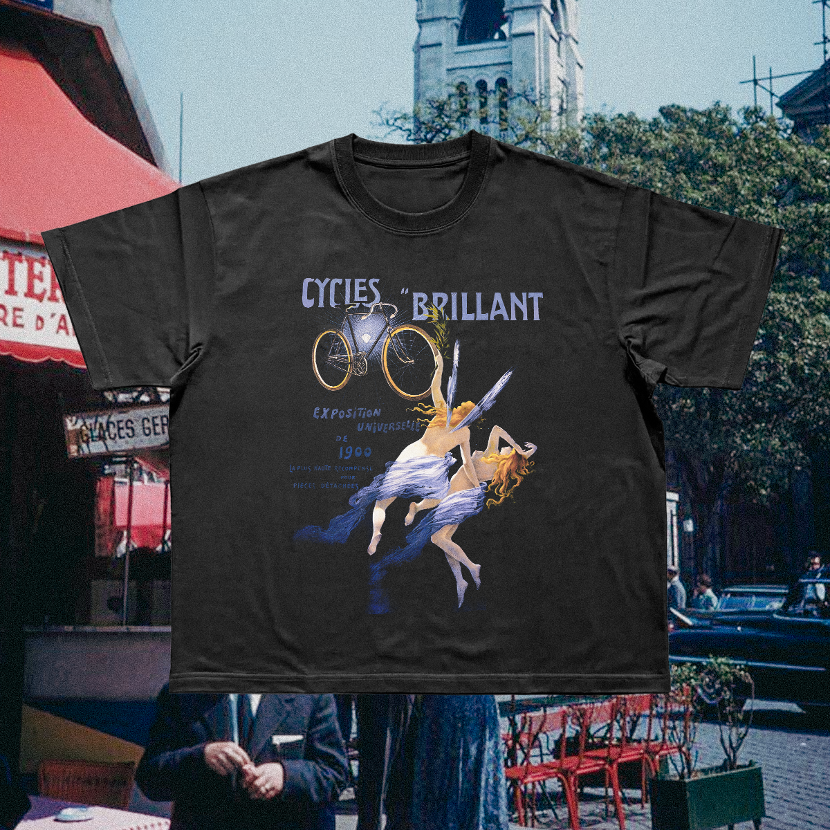 1900 Cycle Expo Vintage Black Tee