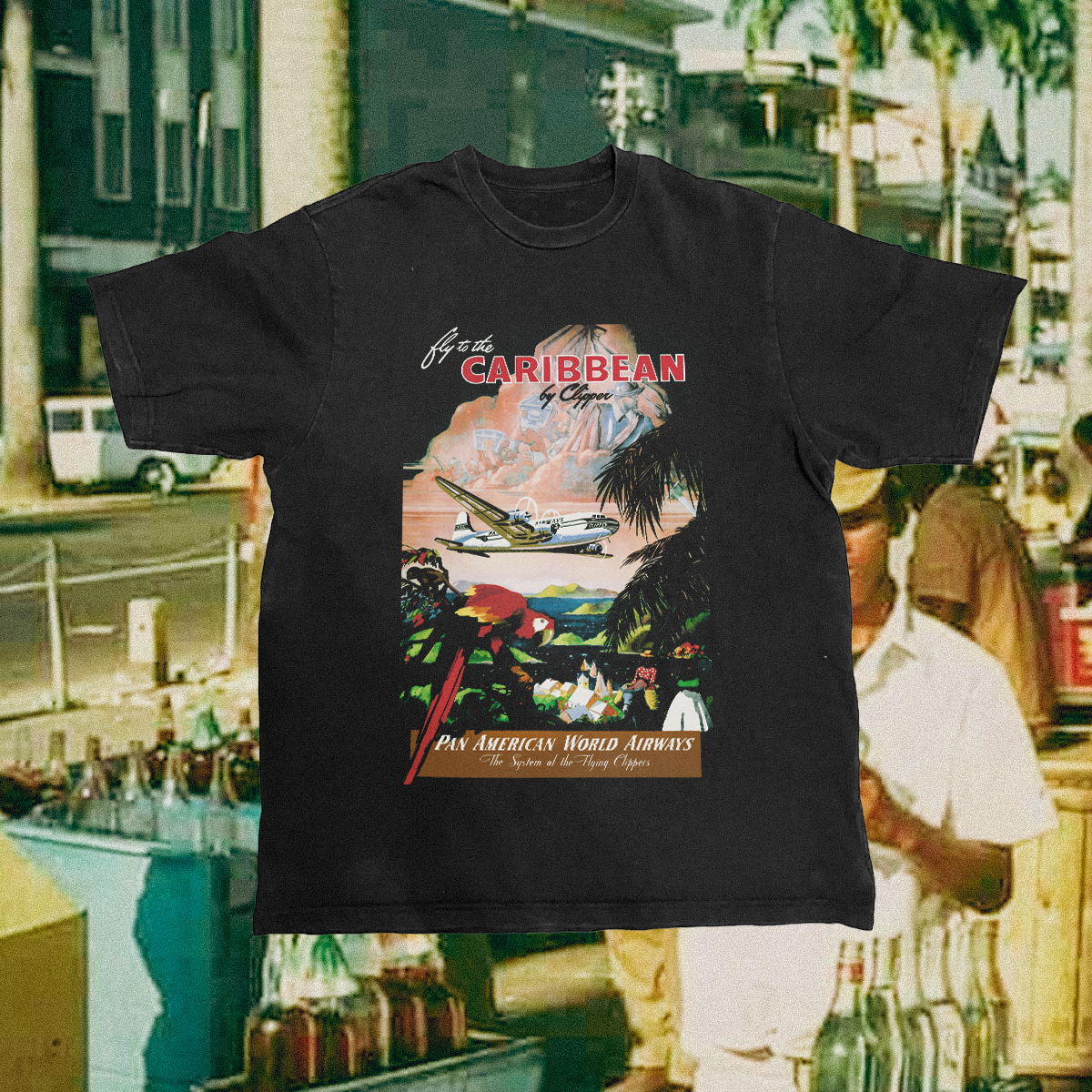 Caribbean Soul Vintage Black Tee