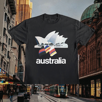 Sydney Opera Vintage Black Tee