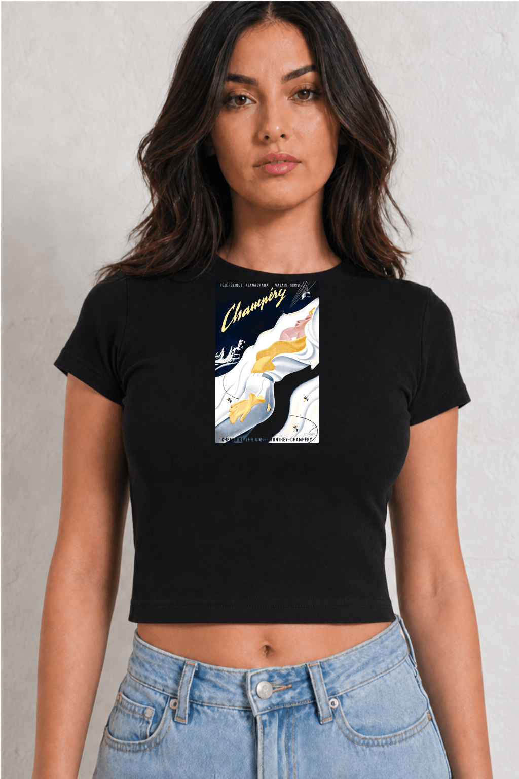 Champery Womens Black Tee