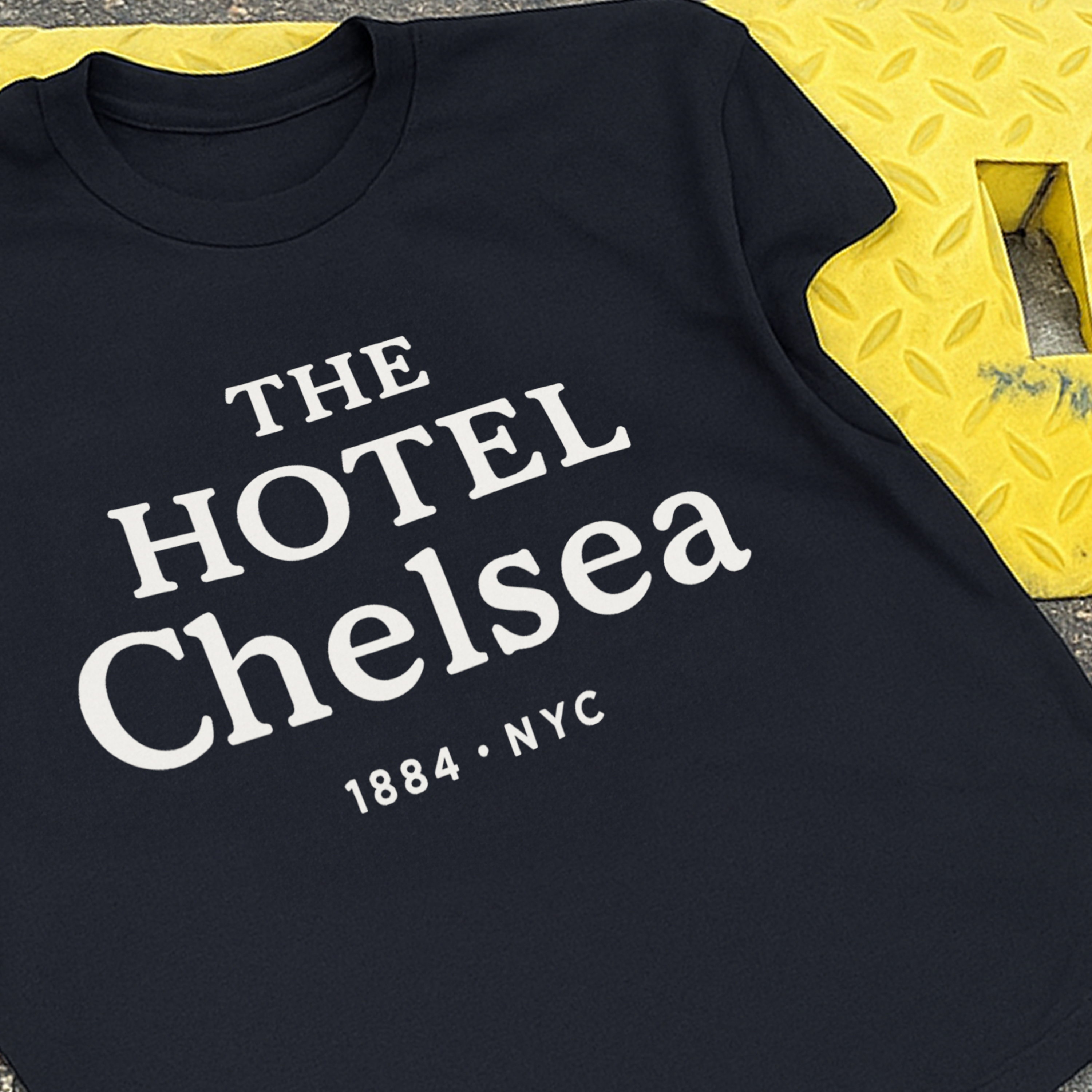 'HOTEL CHELSEA NYC' BLACK T-SHIRT