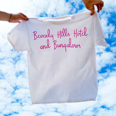 Beverly Hills Hotel White Washed Tee