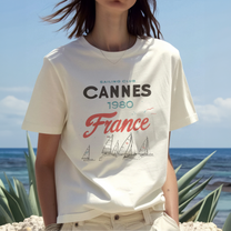 Cannes Sailing Club White Washed Tee
