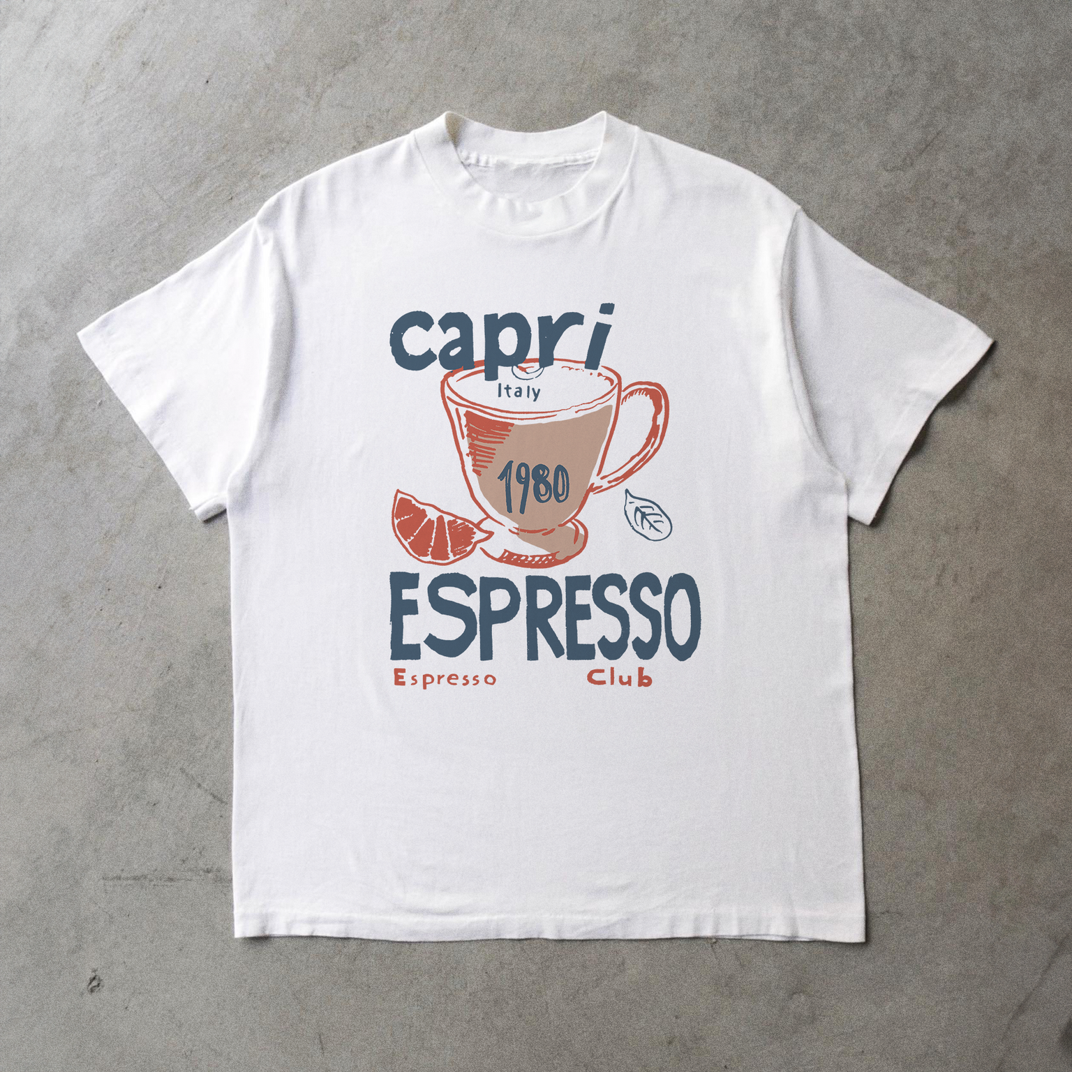 Capri Espresso Club White Tee