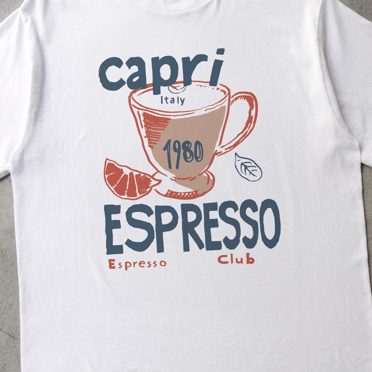 Capri Espresso Club White Tee