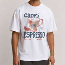 Capri Espresso Club White Tee