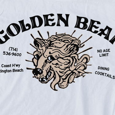 Golden Bear Nightclub White Washed Tee