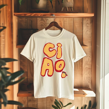 Ciao Lemon White White Washed Tee