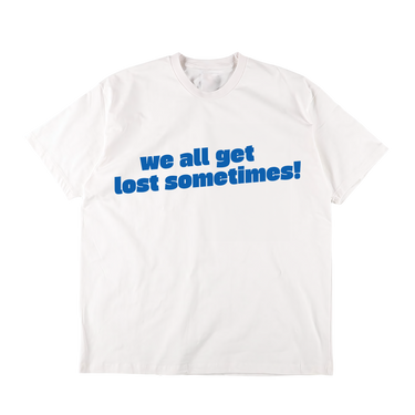 Get Lost White & Royal White Washed Tee