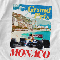 Monaco Grand Prix White Washed Tee