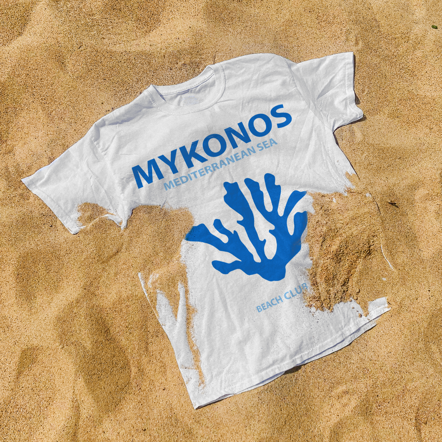 Mykonos Beach White Tee