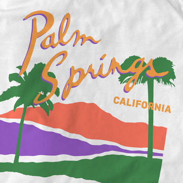 Palm Springs White Washed Tee