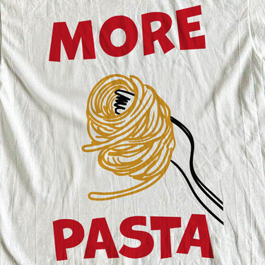 More Pasta White Washed Tee