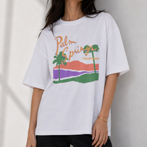 Palm Springs White Tee