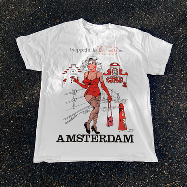 Red Light Amsterdam White Washed Tee