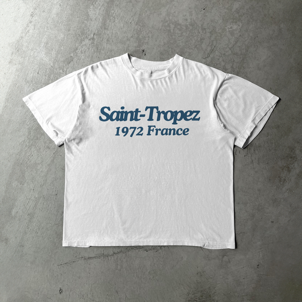 Saint Tropez 1972 | White Heavy Weight Tee