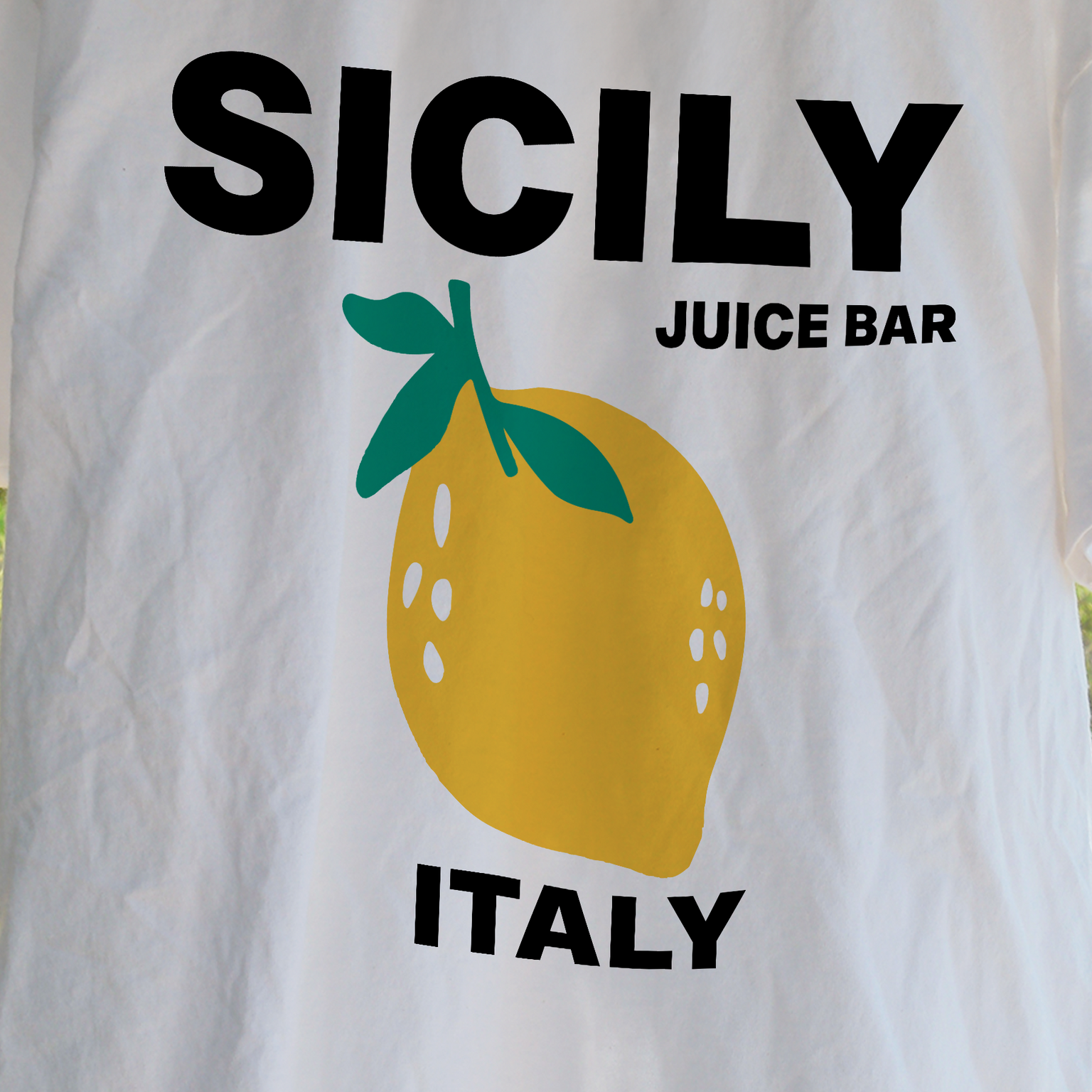 Sicily Juice Bar White Tee